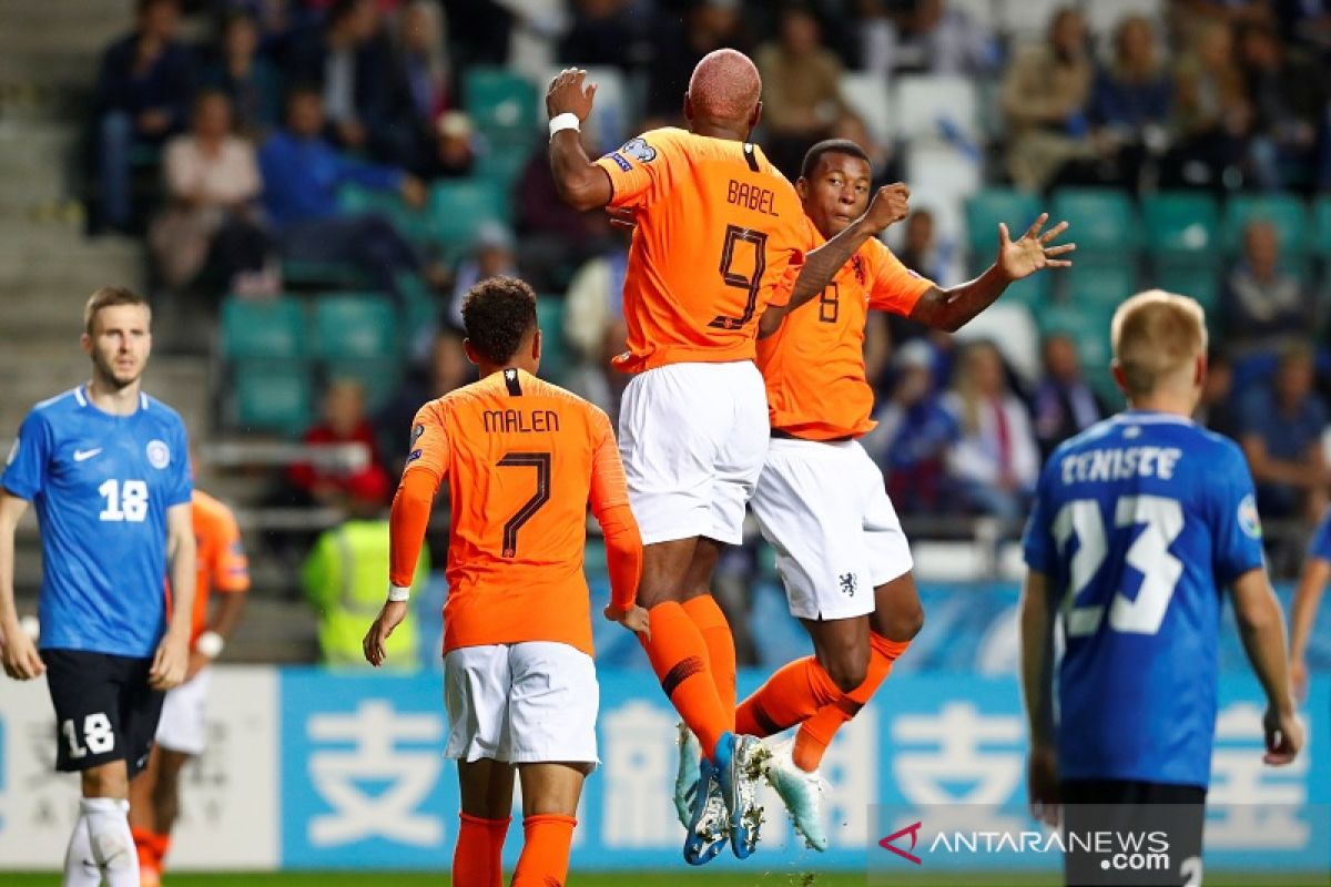 Kualifikasi Piala Eropa -- Wijnaldum cetak gol lagi, Belanda menang 4-0 di Estonia