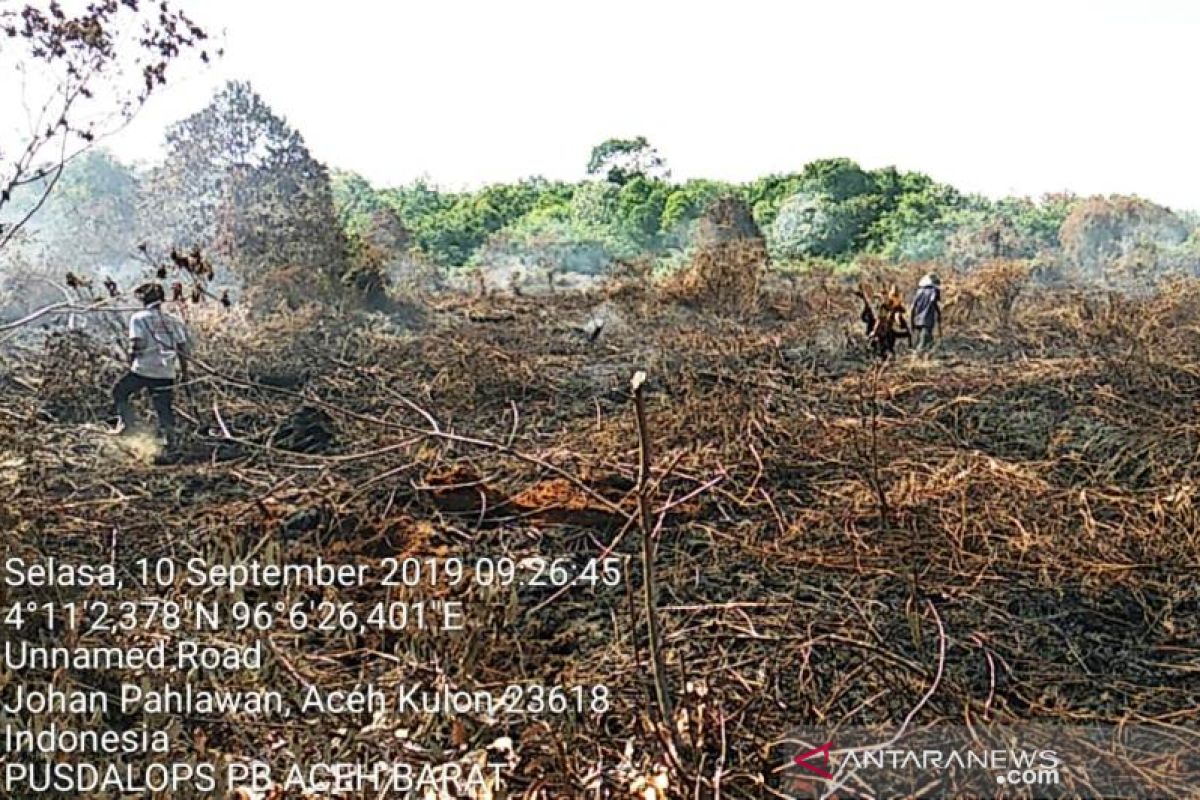 Hujan padamkan kebakaran hutan dan lahan di  Aceh Barat