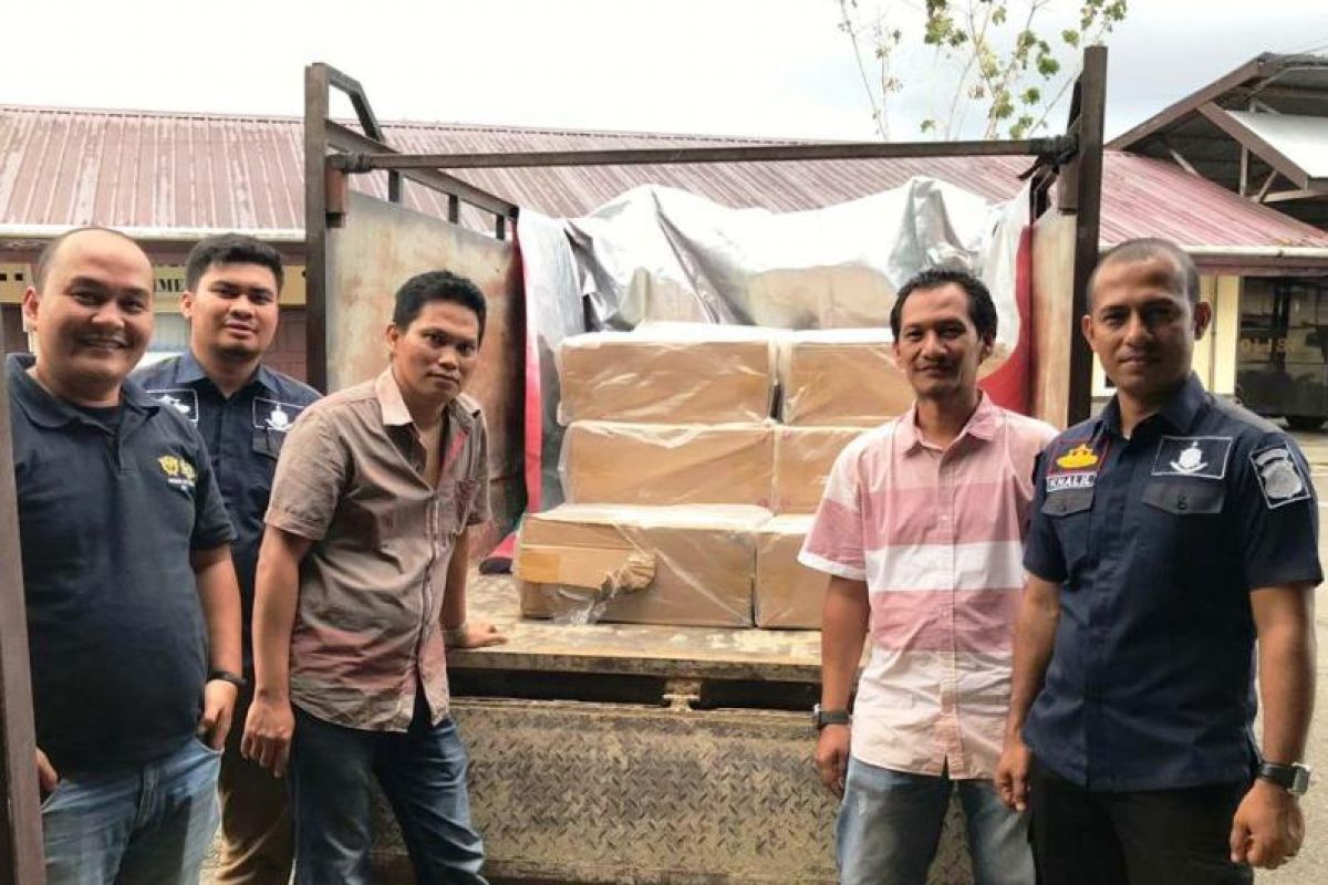 Bea Cukai dan Polres Aceh Selatan amankan rokok ilegal asal  Jateng