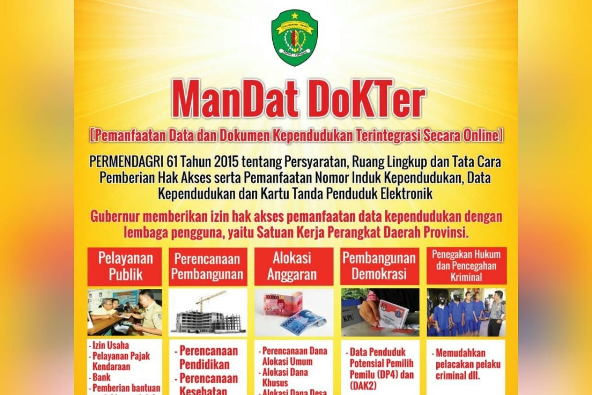 DKP3A Kaltim jalankan program pemanfaatan data kependudukan terintegrasi