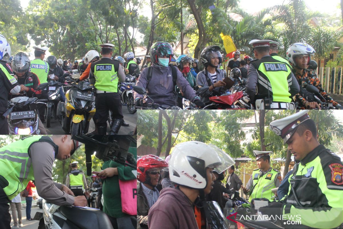 Ribuan pengendara terjaring razia di kota Palu selama Operasi Patuh Tinombala