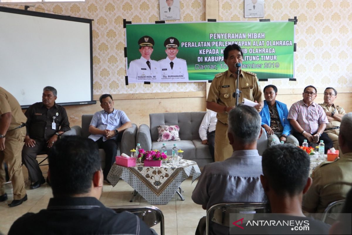 Pemerintah Kabupaten  Belitung Timur bantu 14 klub olahraga