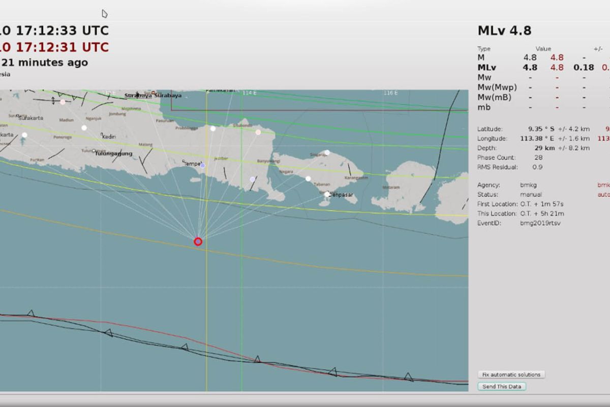 Gempa bumi tektonik 4,8 SR getarkan Jember