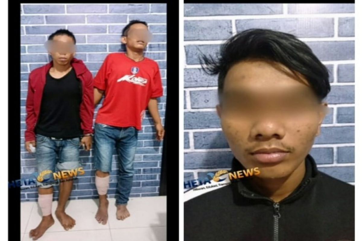 Dua dari tiga jambret dibekuk aparat Polres Tebing Tinggi