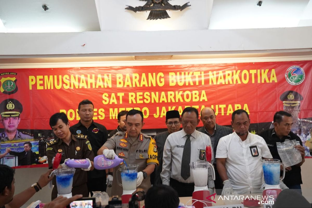 Polres Metro Jakarta Utara musnahkan 11 kilogram sabu-sabu