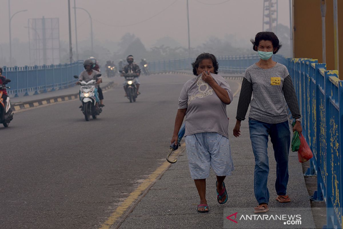 Karhutla Riau - Masyarakat terdampak asap perlu shelter