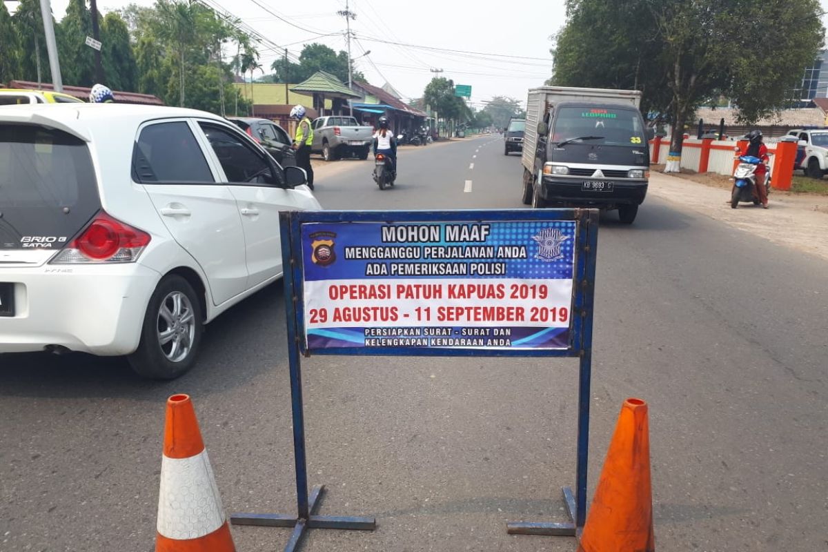 Polresta Ketapang tilang 1.564 pengendara bermotor sepanjang Operasi Patuh Kapuas