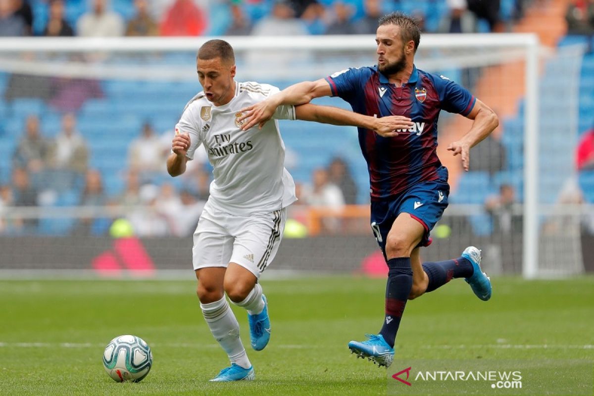 Madrid menang 3-2 atas Levante di laga debut Eden Hazard