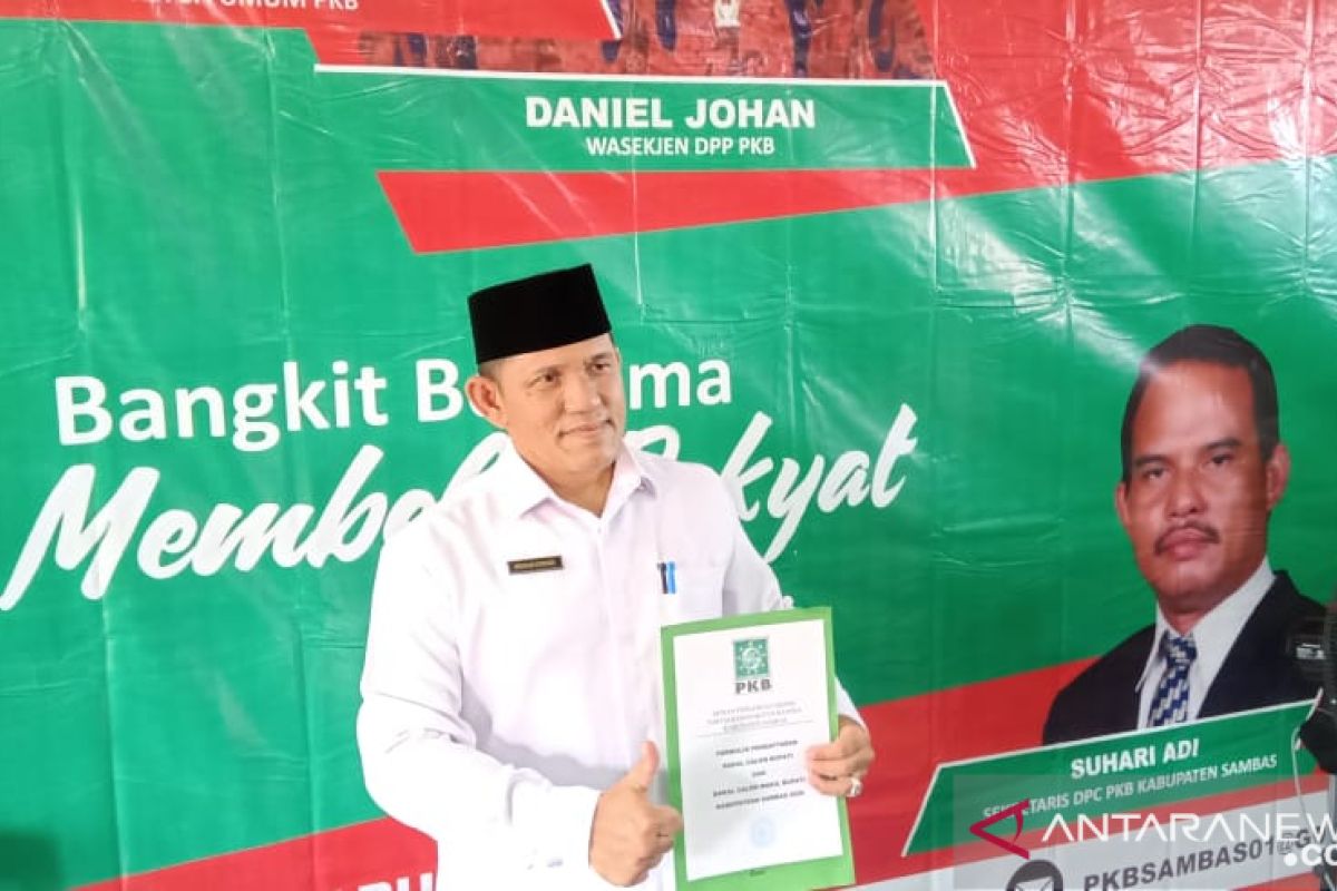 Heroaldi Djuhardi ambil formulir pendaftaran balon bupati Sambas di PKB