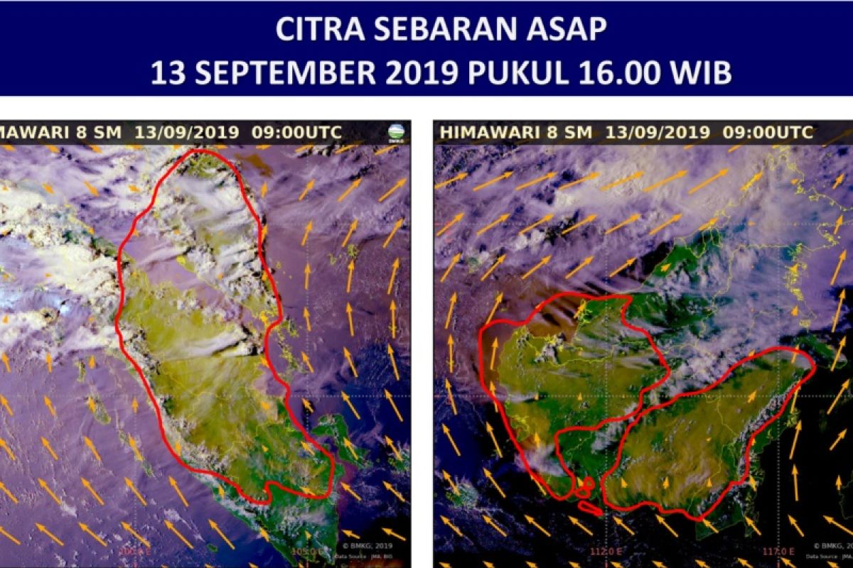 Karhutla Riau - Ternyata angin dari Selatan yang sebabkan asap di Riau kian tebal