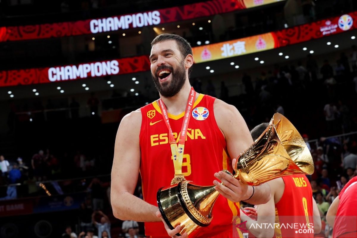 Gasol jadi pemain basket kedua kawinkan gelar juara NBA dan Piala Dunia FIBA