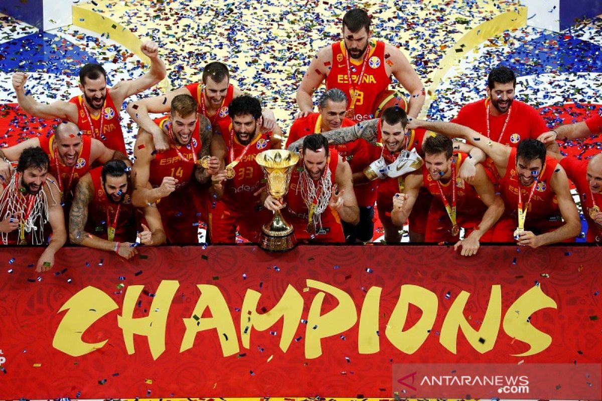 Daftar juara Piala Dunia FIBA, Spanyol samai rekor Brasil dan Serbia