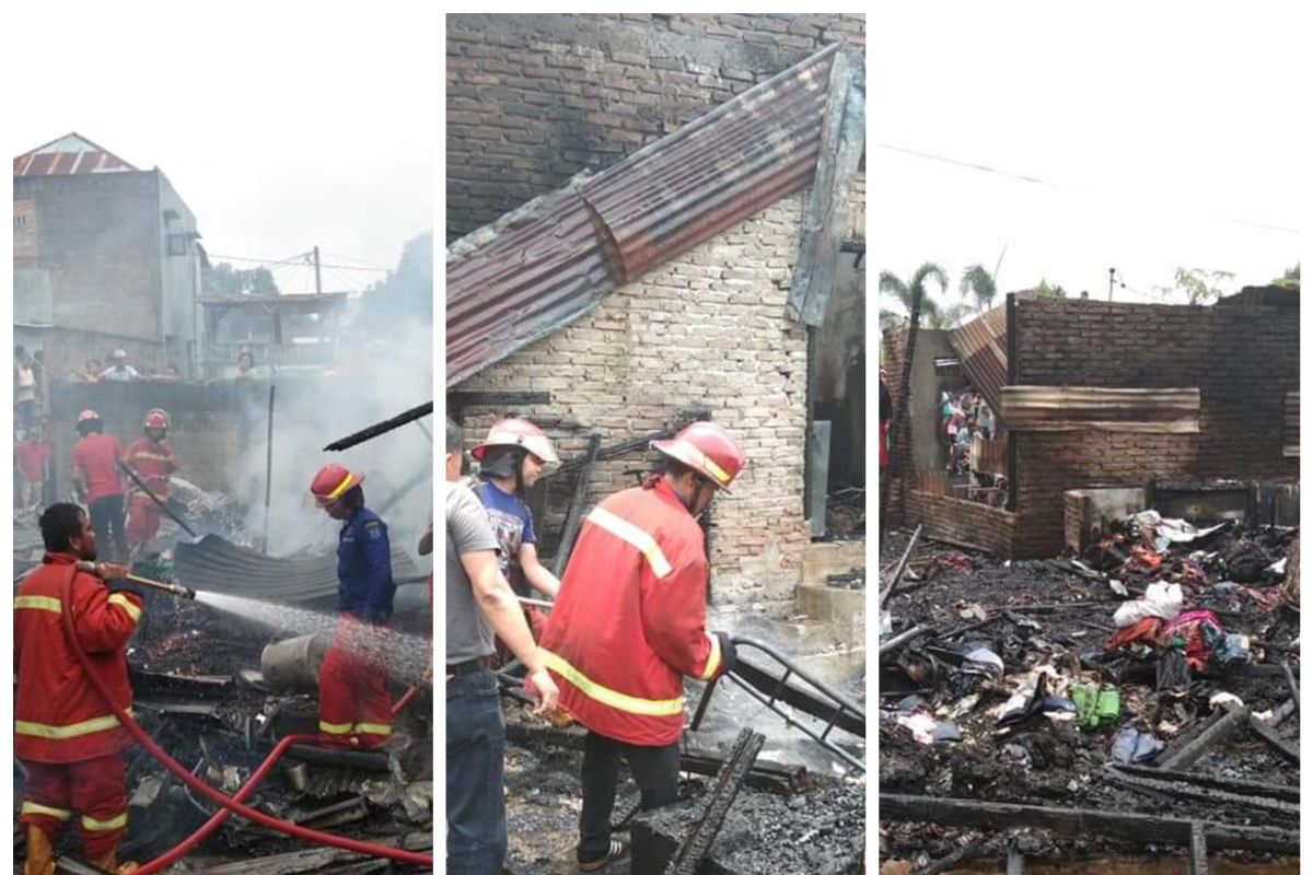 Empat rumah warga Binjai terbakar, kerugian ditaksir ratusan juta rupiah
