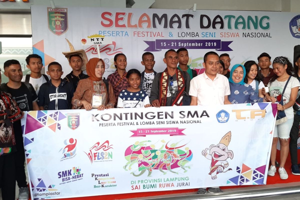 Peserta Festival dan Lomba Seni Siswa Nasional telah berdatangan di Lampung