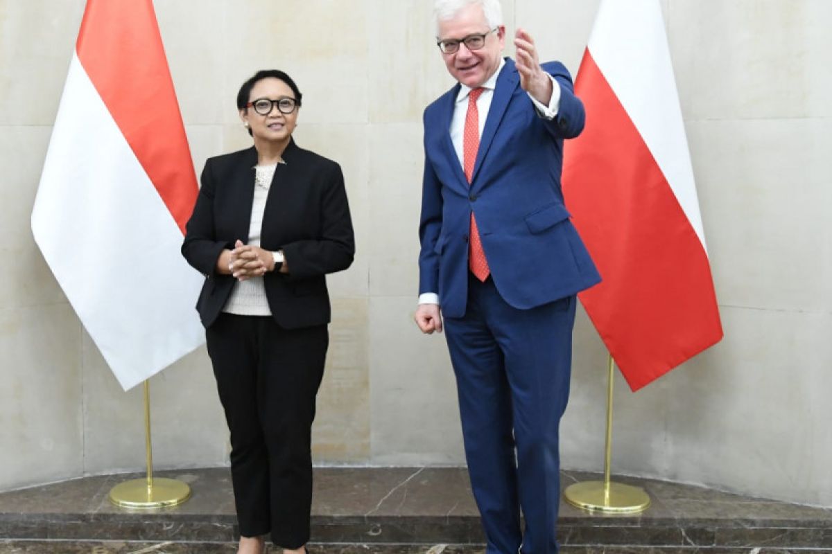 Menlu RI Retno Marsudi  kunjungi Polandia untuk tingkatkan perdagangan bilateral