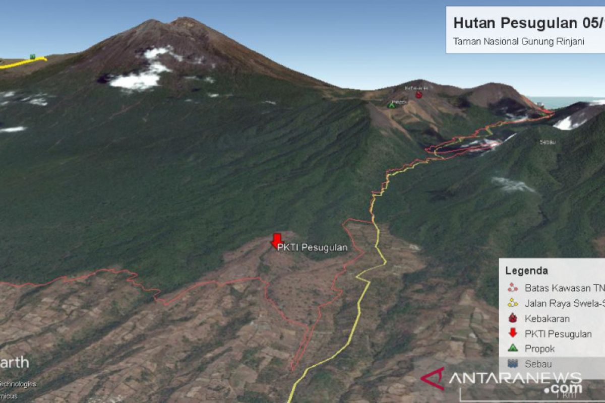 Tim gabungan menggelar operasi penertiban di Gunung Rinjani