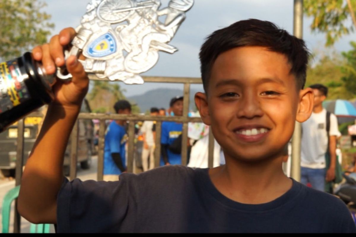 Pebalap cilik asal Lombok Tengah sukses di Kejurnas Dragrace Bhayangkara Cup