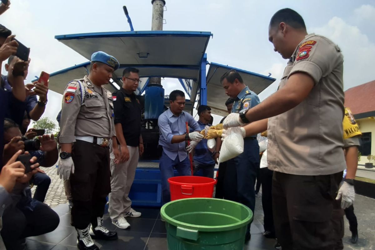 Polres Bintan memusnahkan barang bukti sabu-sabu seberat 114,7 kg