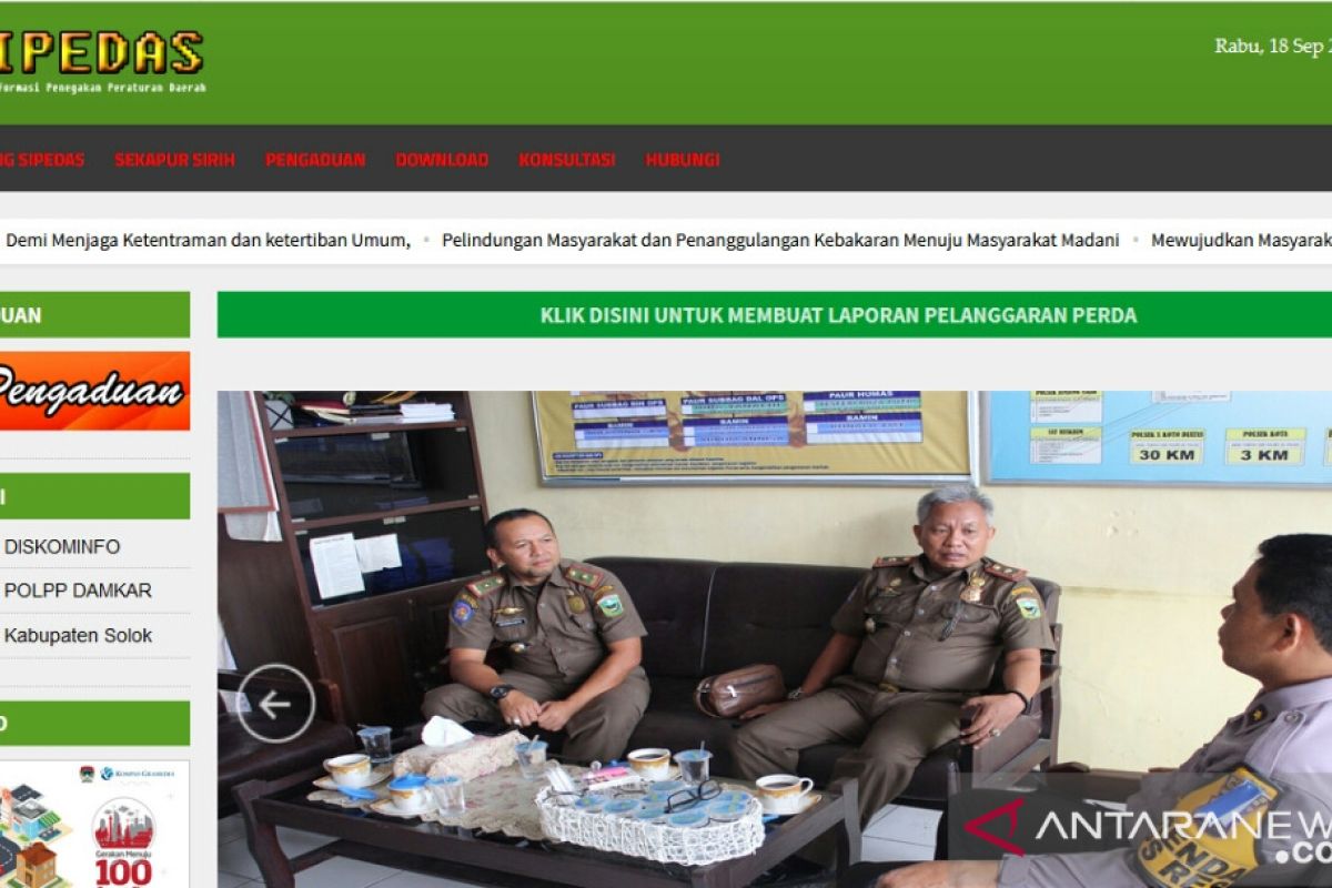 Ciptakan "Sipedas", Satpol PP Damkar Kabupaten Solok menuju digitalisasi pelayanan