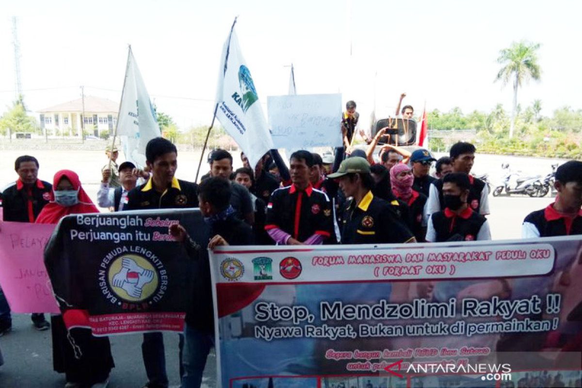 Warga demo pertanyakan kelanjutan pembangunan RSUD Baturaja OKU