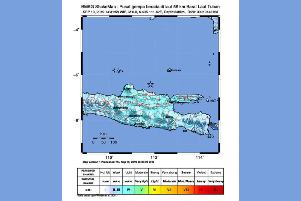 Getaran gempa Jatim dirasakan warga di Yogyakarta