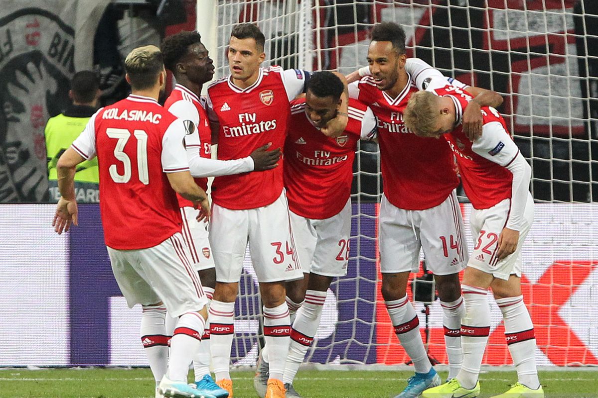 Arsenal tundukkan Frankfurt, Willock dan Saka sumbang gol