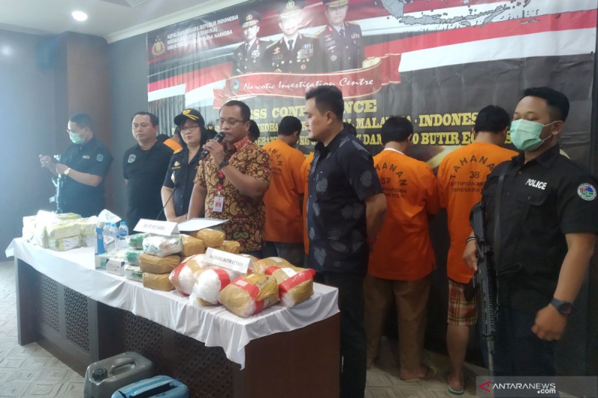 Bareskrim sita 38 kg dan 28 ribu ekstasi sabu Malaysia yang diselundupkan via laut