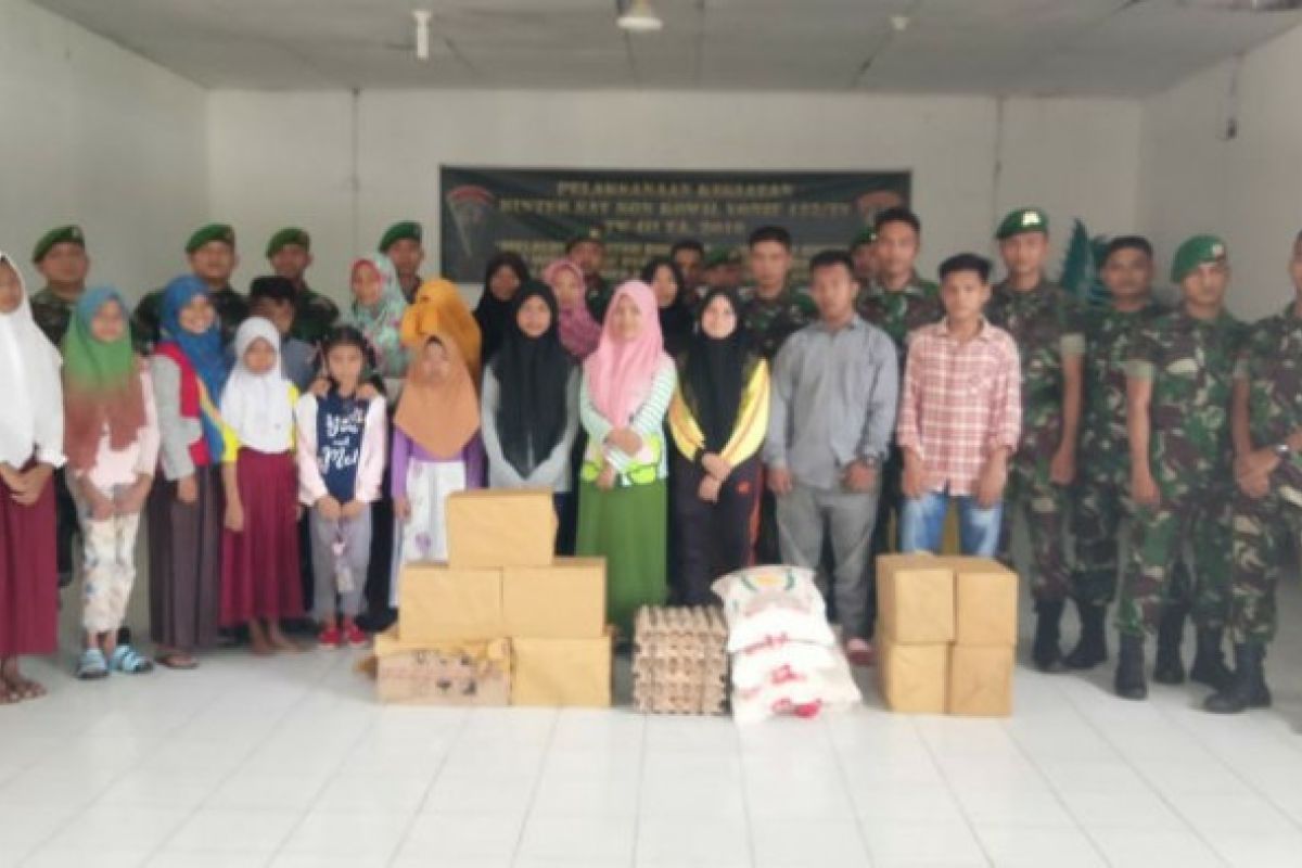 Yonif Tombak Sakti anjangsana ke Panti Asuhan Islamic Center