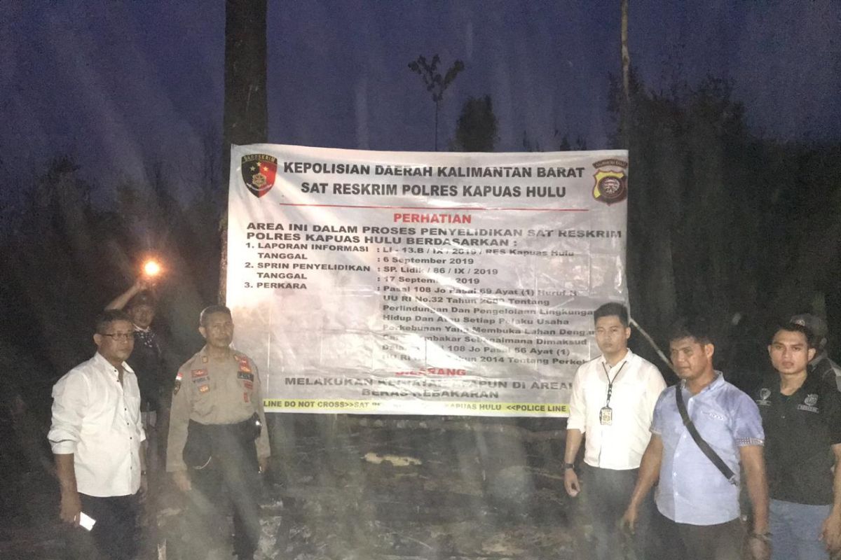 Polisi segel perusahaan sawit di Semitau terkait kebakaran hutan-lahan