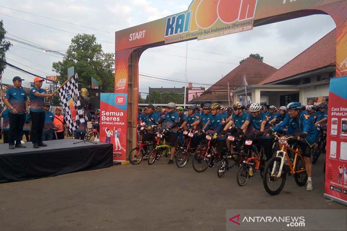 Kegiatan bersepeda KAI100K ajang promosi potensi wisata Banyumas
