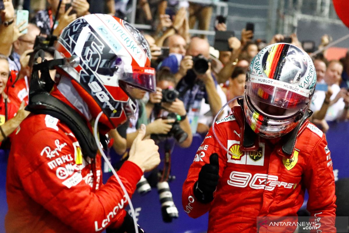 Hasil GP Singapura, Duo Ferrari  perkasa