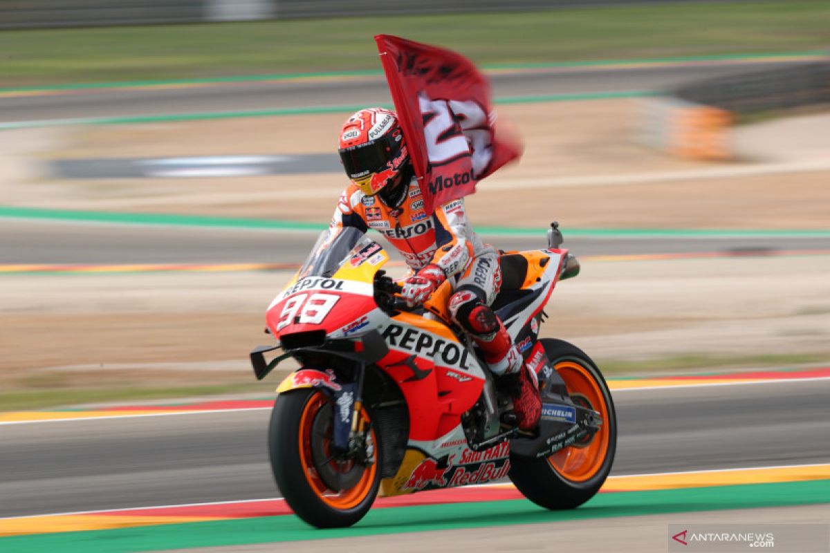 Marquez juara GP Aragon, dua Ducati melengkapi podium