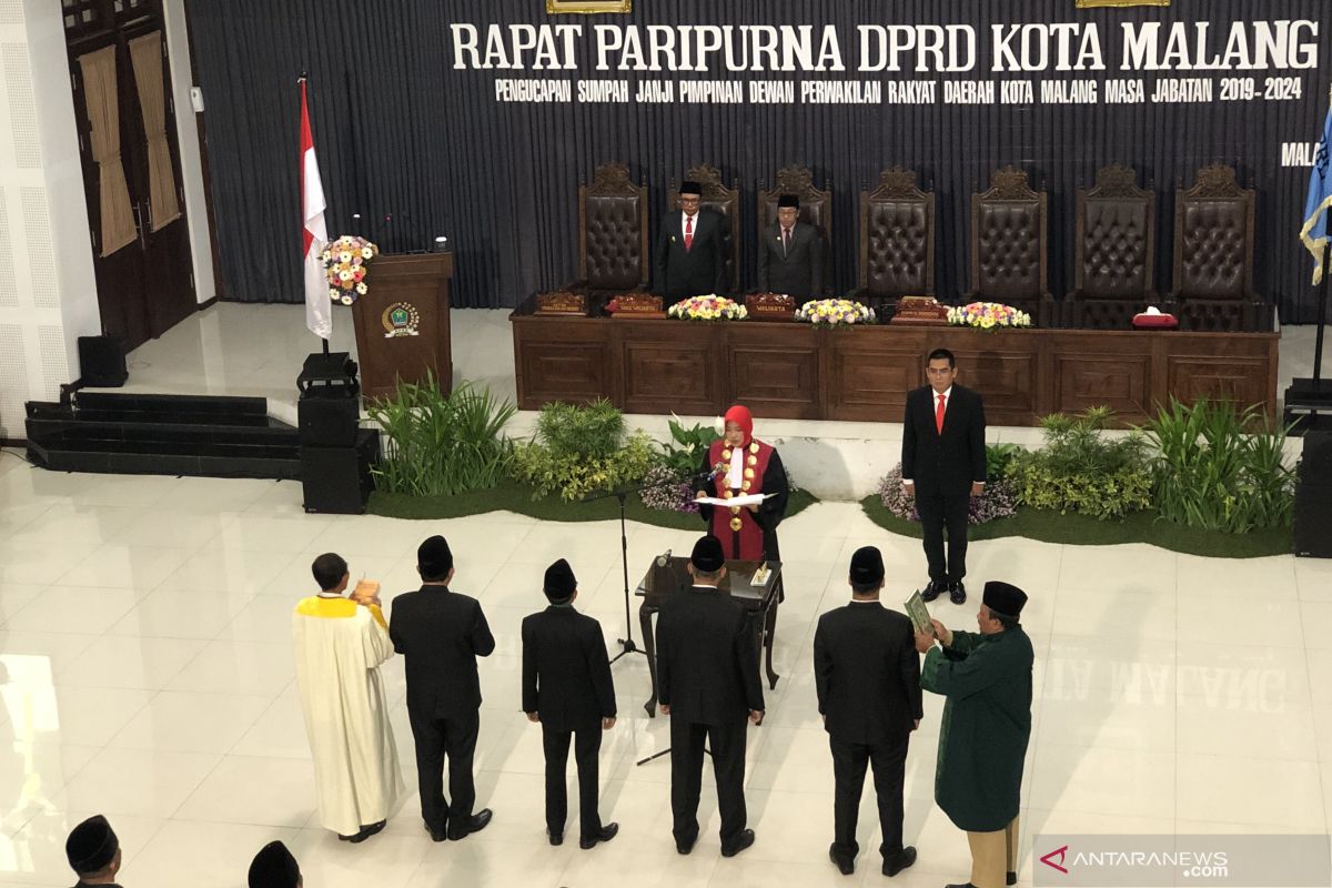 Pimpinan DPRD Kota Malang 2019-2024 resmi dilantik