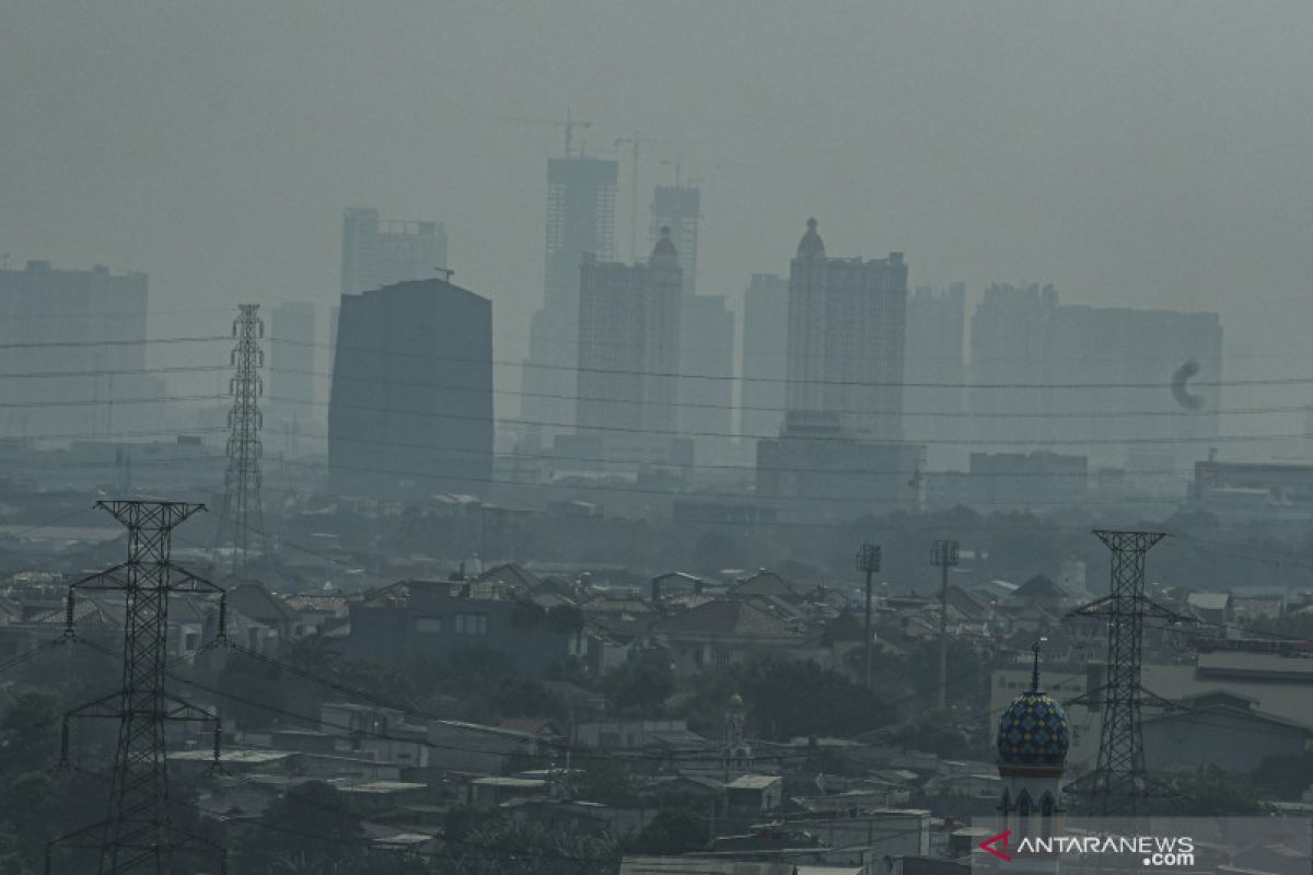 Jakarta tempati posisi ketiga udara terburuk sedunia Kamis pagi,