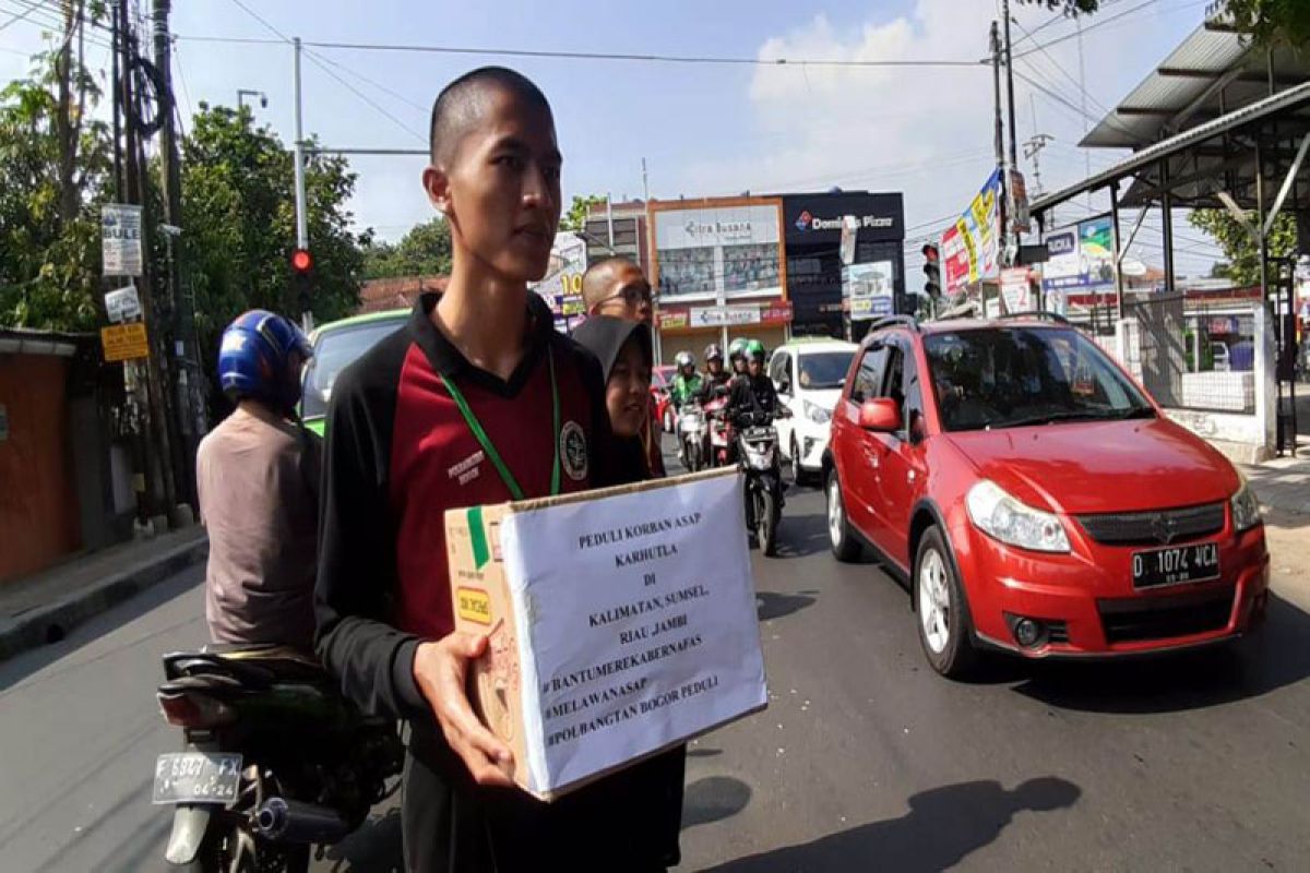 Mahasiswa Polbangtan Bogor galang dana untuk korban asap karhutla