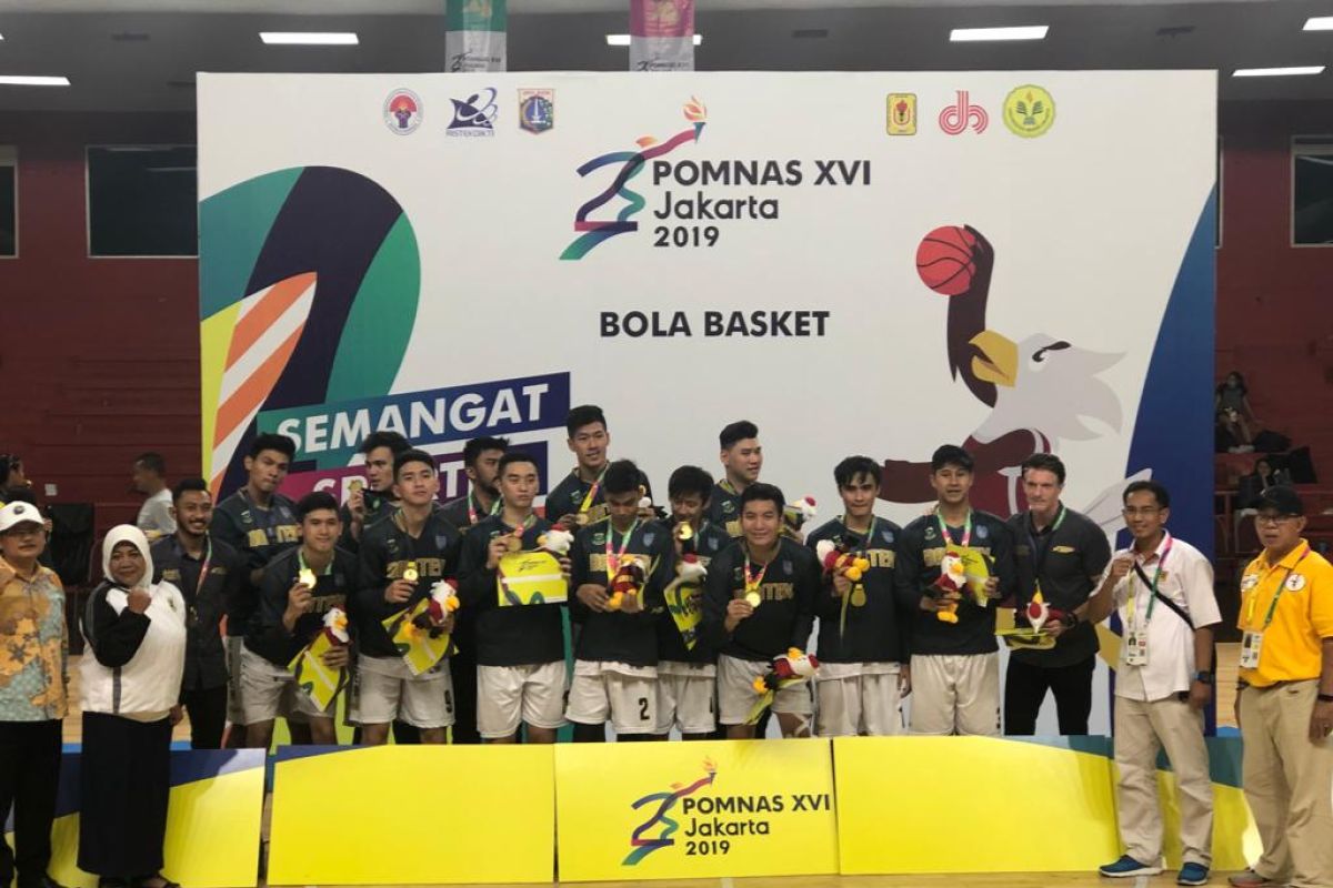 Banten kawinkan gelar usai menangi basket putra Pomnas 2019