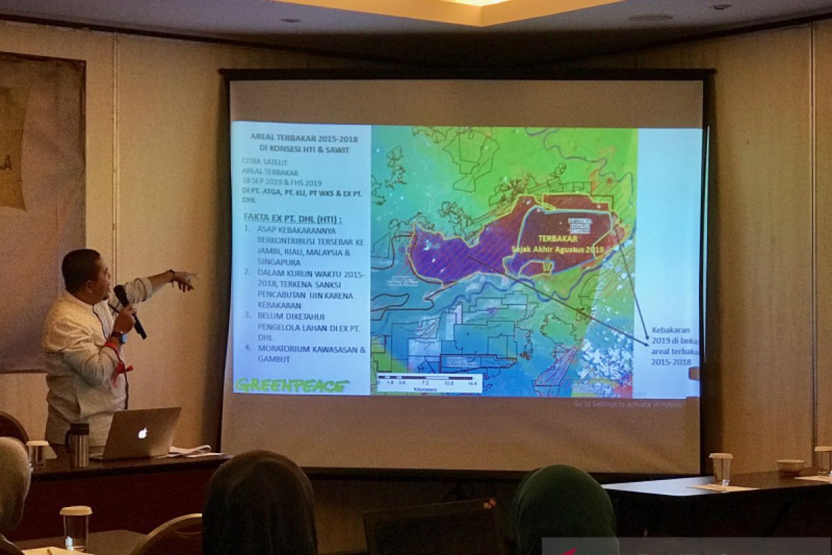 Greenpeace desak sanksi signifikan korporasi penyebab karhutla