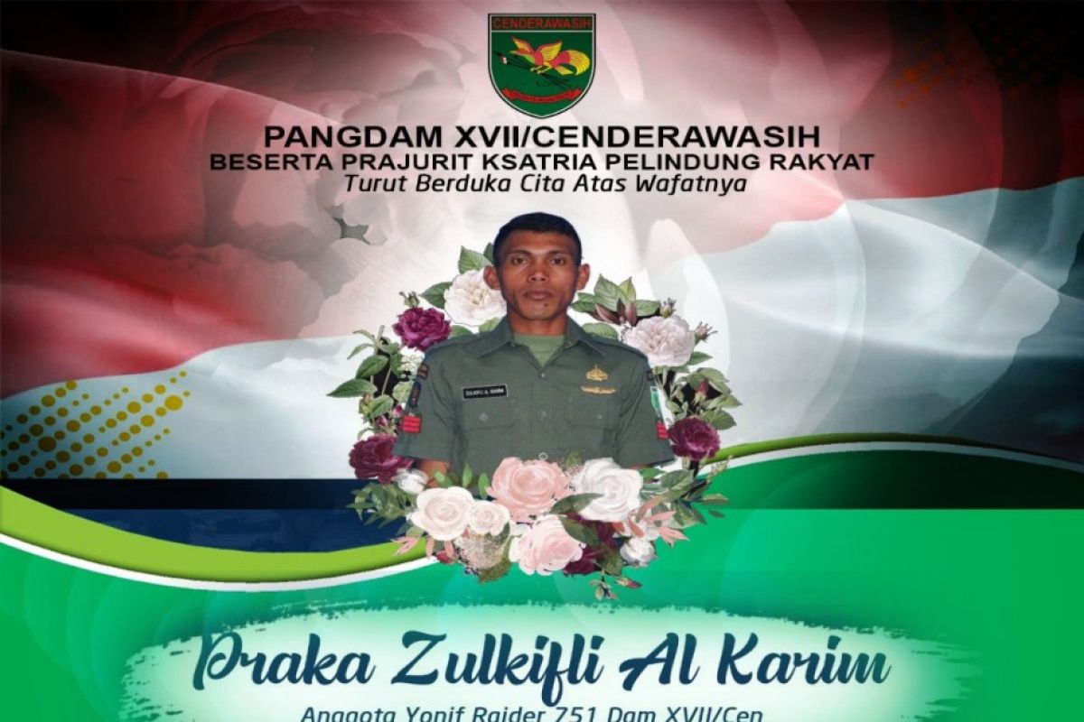 Kapendam Cenderawasih : Praka Zulkifli Al Karim adalah patriot pembebas sandera