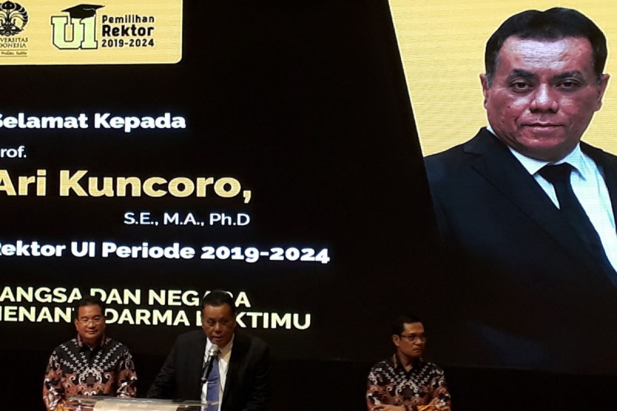 Ari Kuncoro terpilih jadi Rektor UI periode 2019-2024