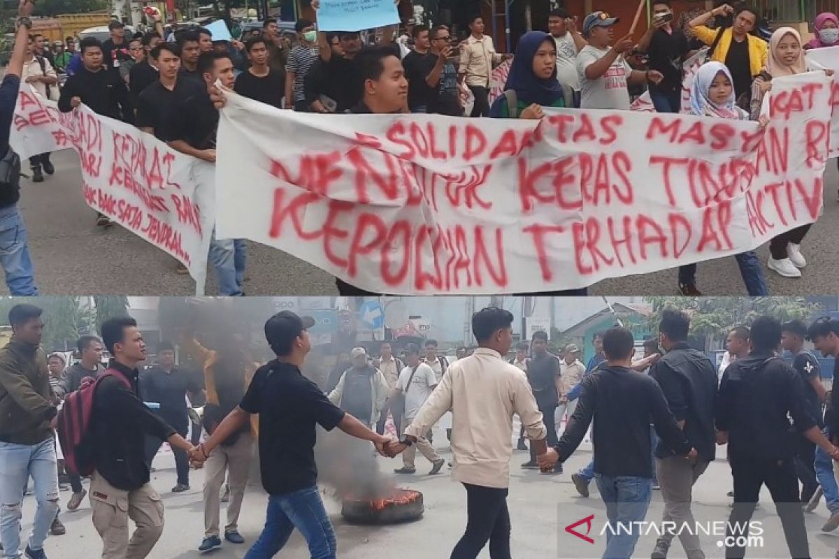 Mahasiswa-Pemuda Tanjungbalai kutuk tindakan refresif aparat