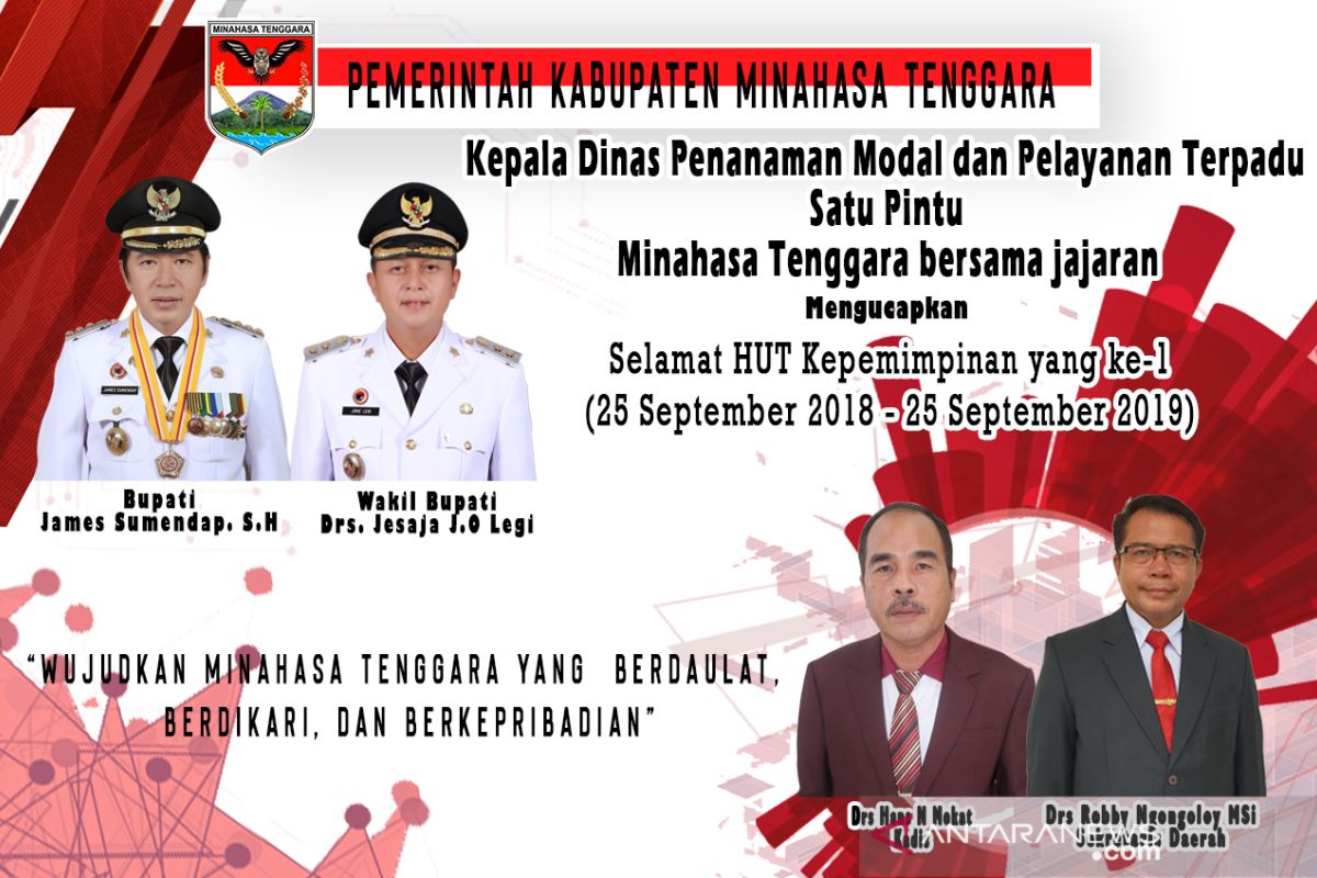 Dinas PM-PTSP Minahasa Tenggara Satu Tahun Kepemimpinan JS-JL