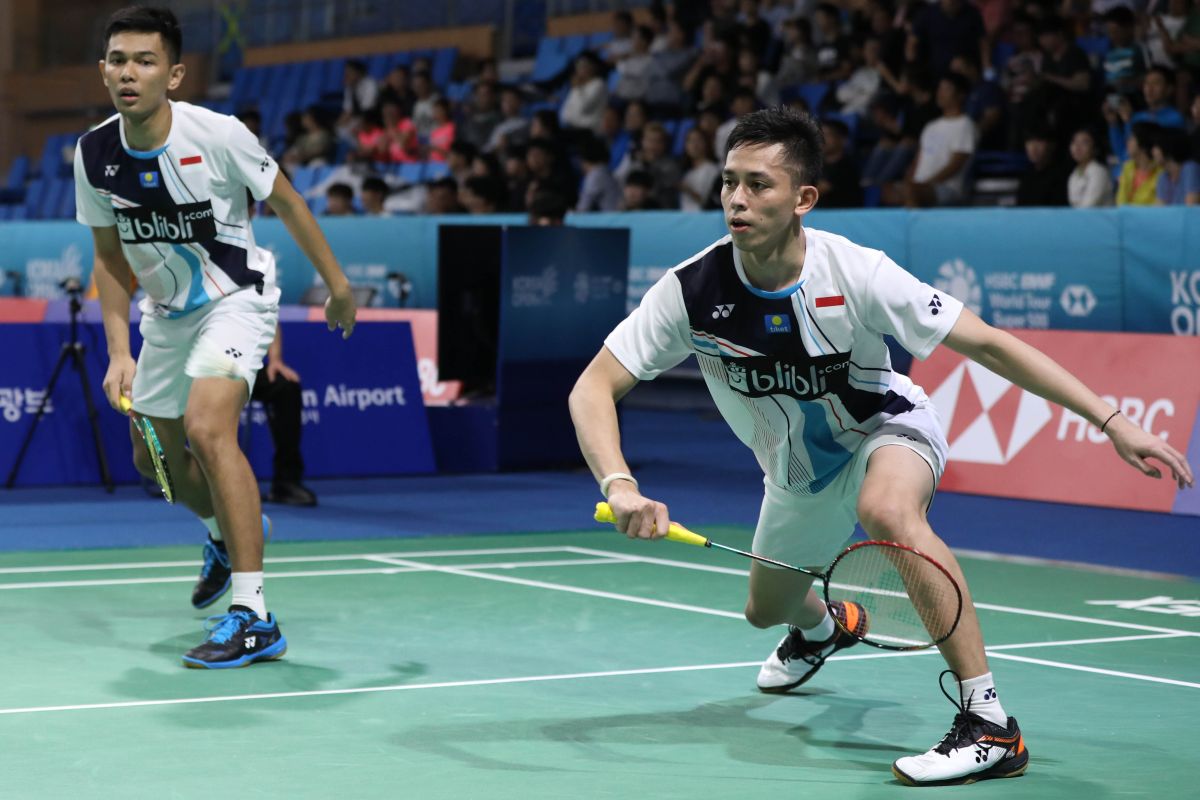 Ganda putra Indonesia pastikan ke semifinal di Korea Open