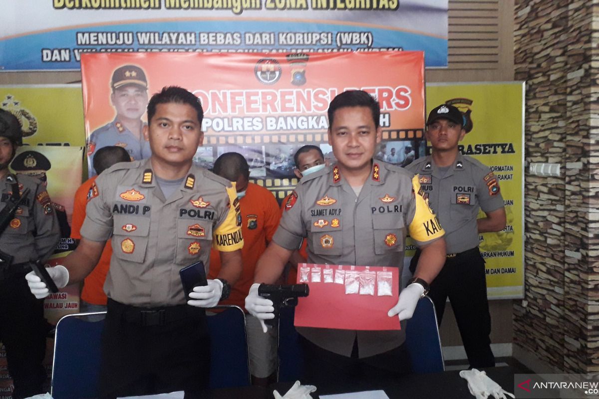 Polres Bangka Tengah menangkap tiga pengedar narkoba