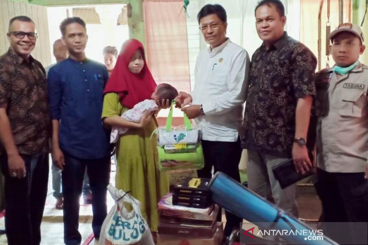 Dinas Sosial P3A Aceh Utara kunjungi bayi penderita Hidrochepalus