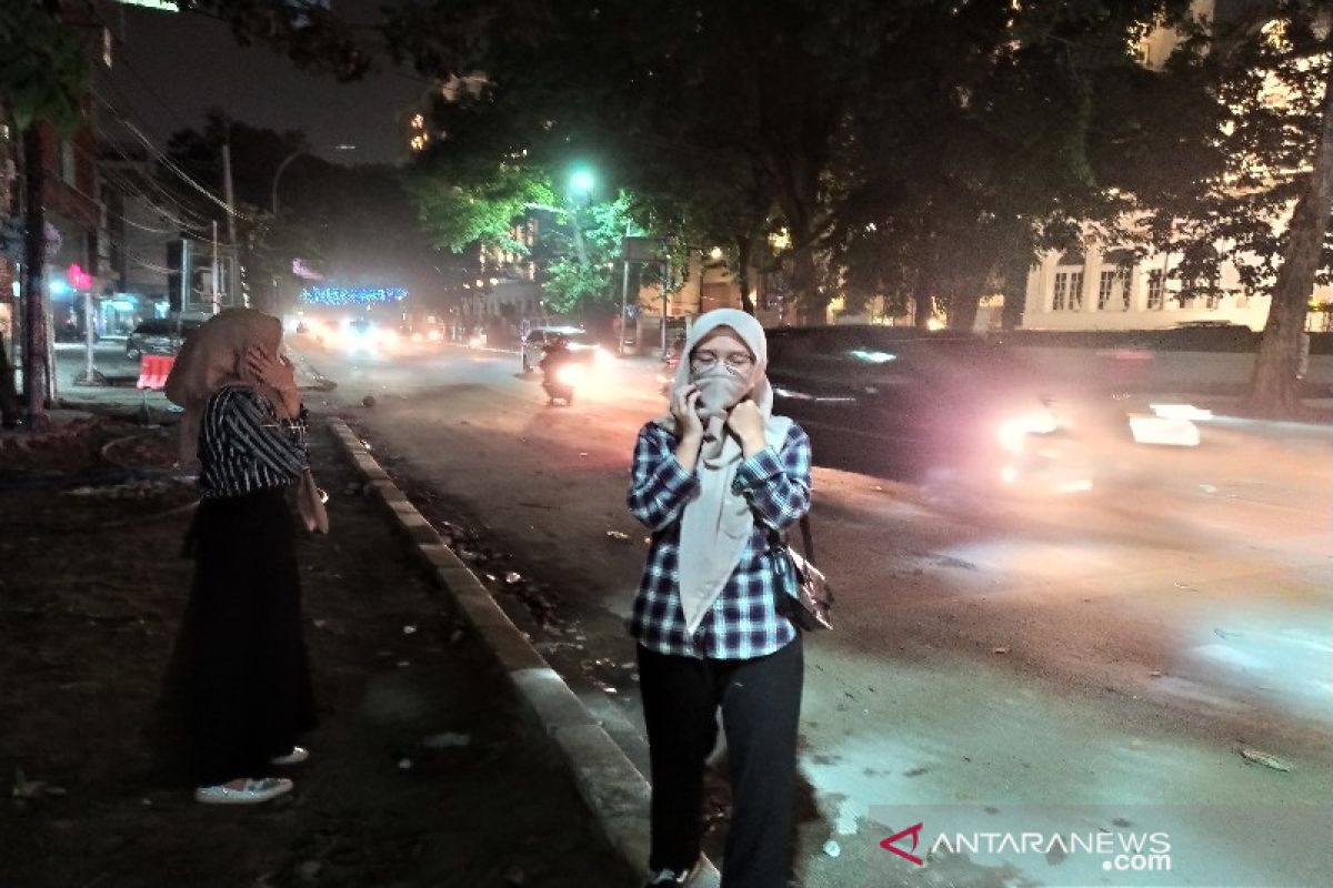 Suasana kawasan DPRD Sumut kembali normal pascakericuhan demonstrasi