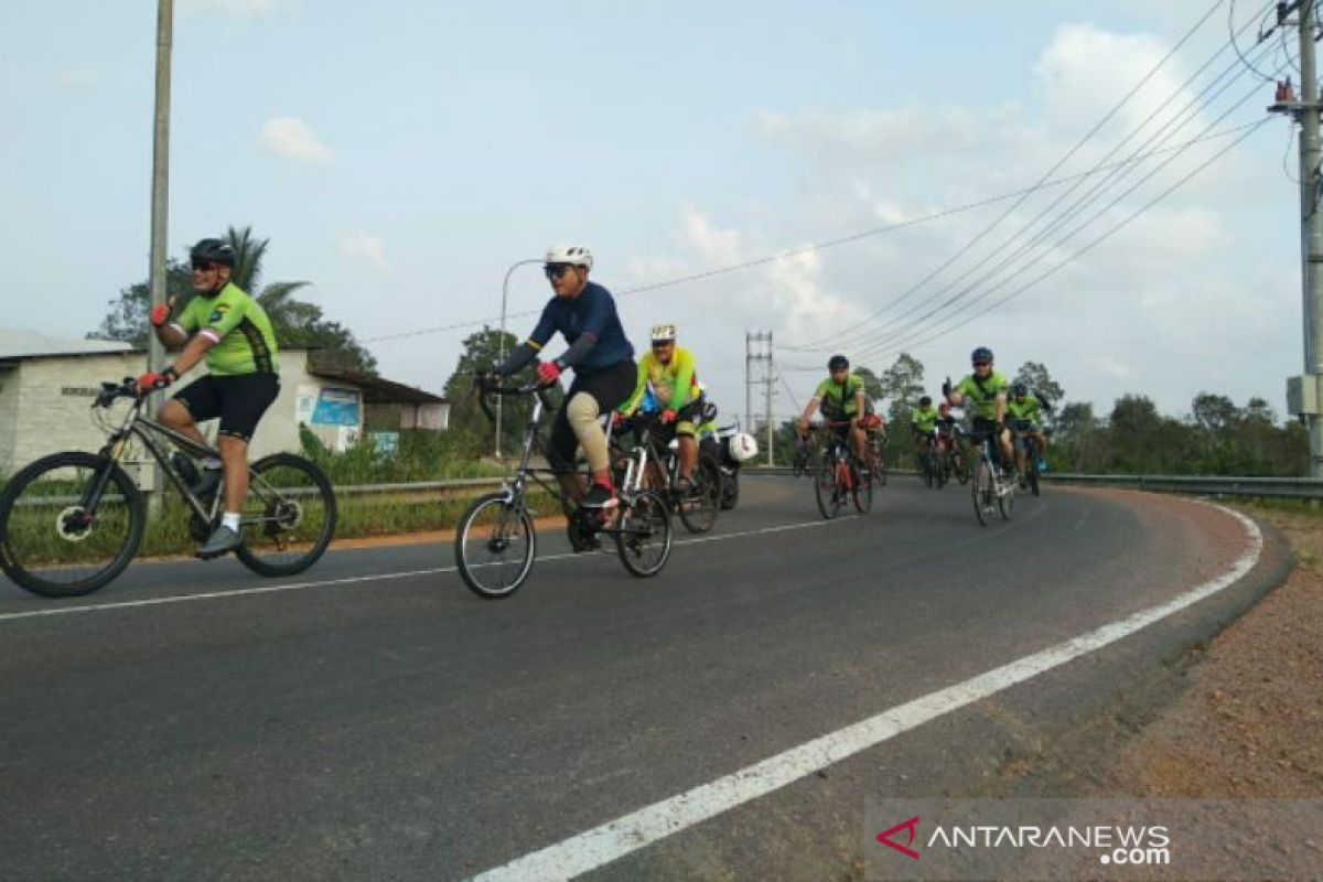 Kapolda Babel pimpin Gowes Rajawali sejauh 35 kilometer