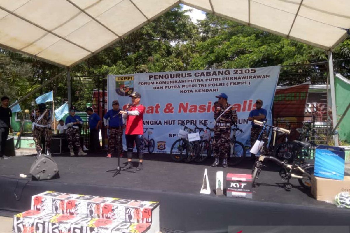 Wali kota Kendari berikan apresiasi kegiatan fun bike FKPPI 2105