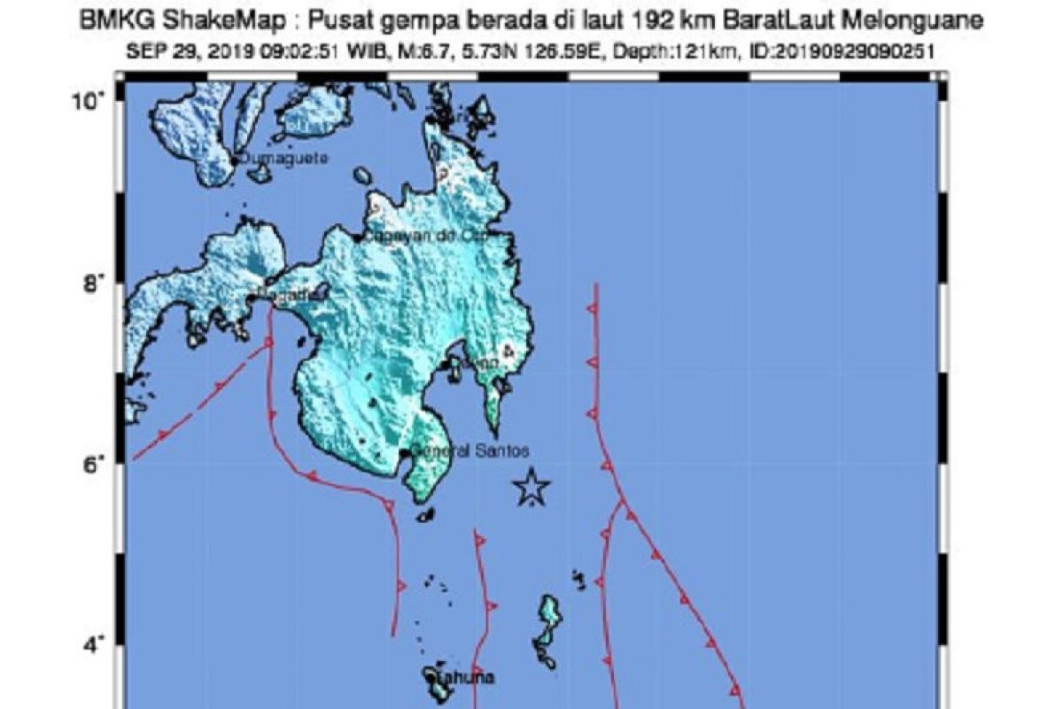 BMKG catat tiga kali gempa susulan di Talaud