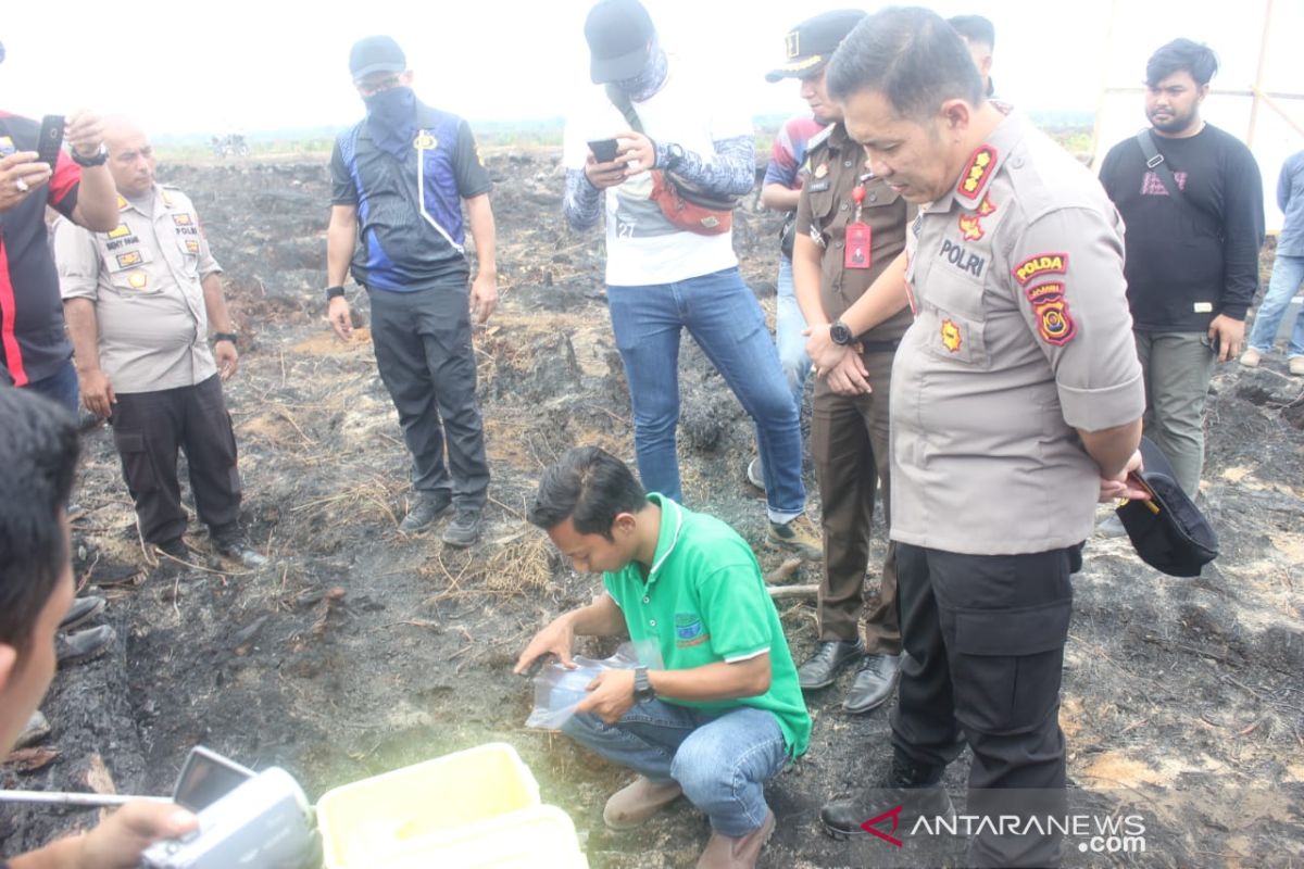 Polda dan DLH ambil sampel lahan perusahaan yang terbakar