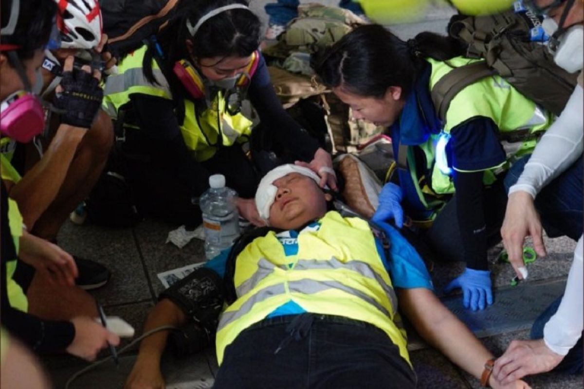 Kondisi kesehatan jurnalis WNI tertembak peluru karet di Hong Kong mulai stabil